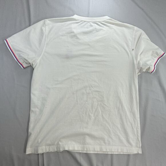 Psycho Bunny Men's T Shirt Size XL 7 Short Sleeve V Neck Embroidered Logo White - Picture 8 of 10